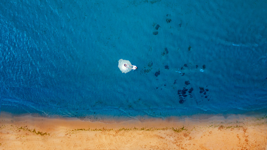 drone düğün fotoğrafları