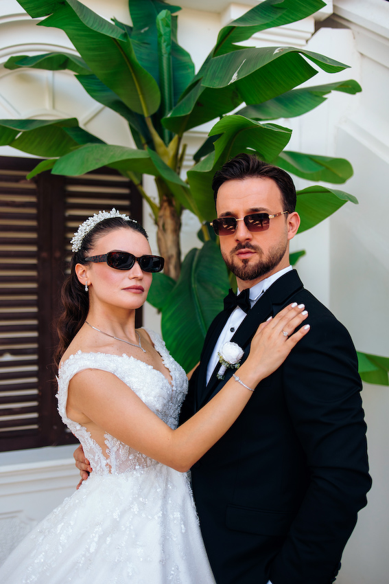 İstanbul Sarıyer Plato’da Özge ve Efe’nin romantik düğün dış çekimi